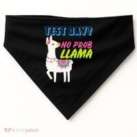 Test Day? No Probllama  USA-Made Doggie Bandana thumb 0