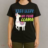 Test Day? No Probllama  T-Shirt thumb 4