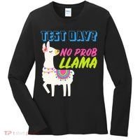Test Day? No Probllama  Women's Long Sleeve Shirt thumb 0