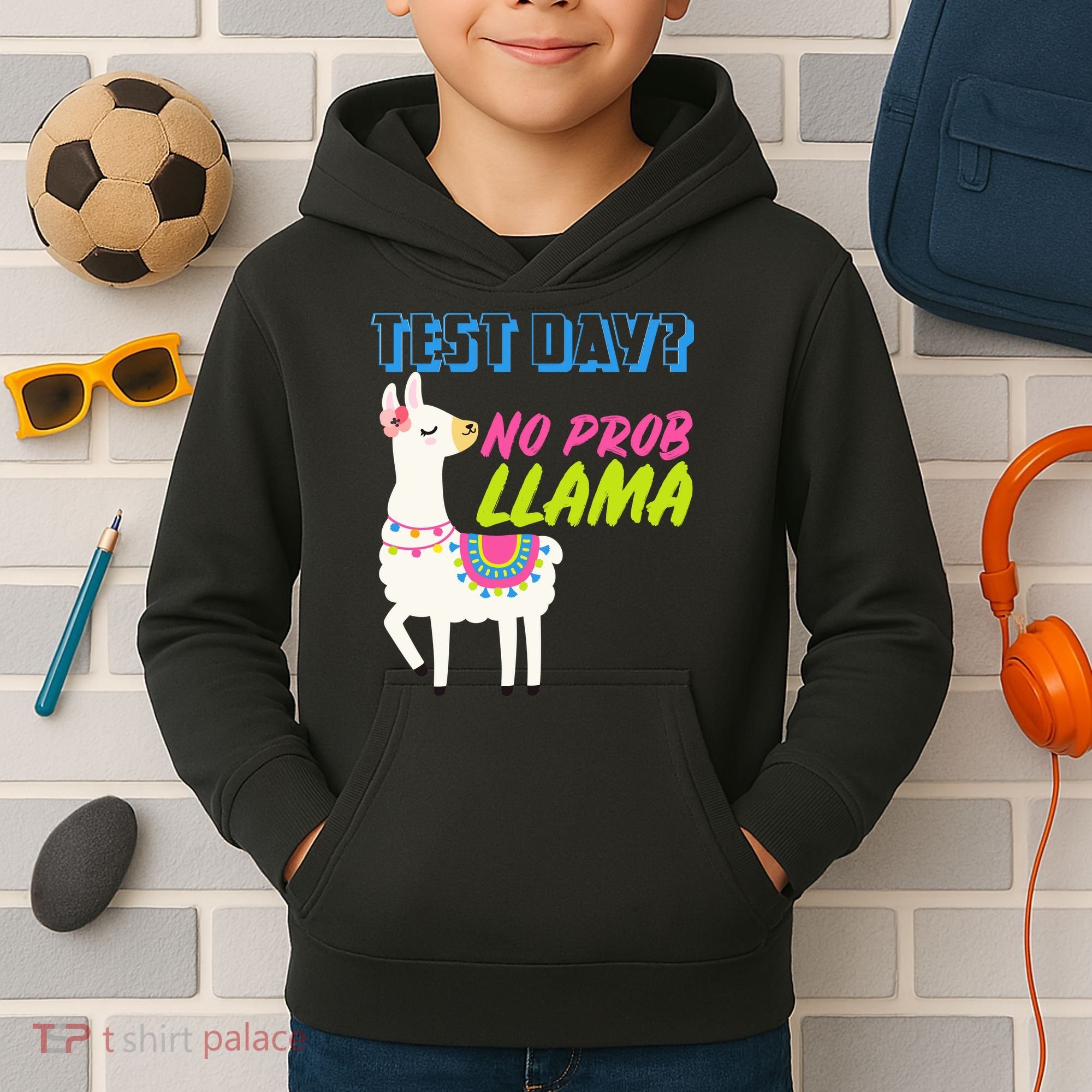 Test Day? No Probllama  Kids Hoodie
