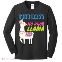Test Day? No Probllama  Kids Long Sleeve Shirt thumb 0
