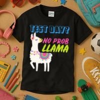Test Day? No Probllama  Kids T-Shirt thumb 3