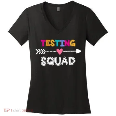 Testing Squad  Women's V-Neck T-Shirt