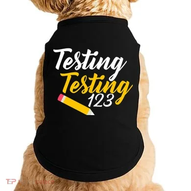 Testing Testing 123 Pencil Doggie Tank