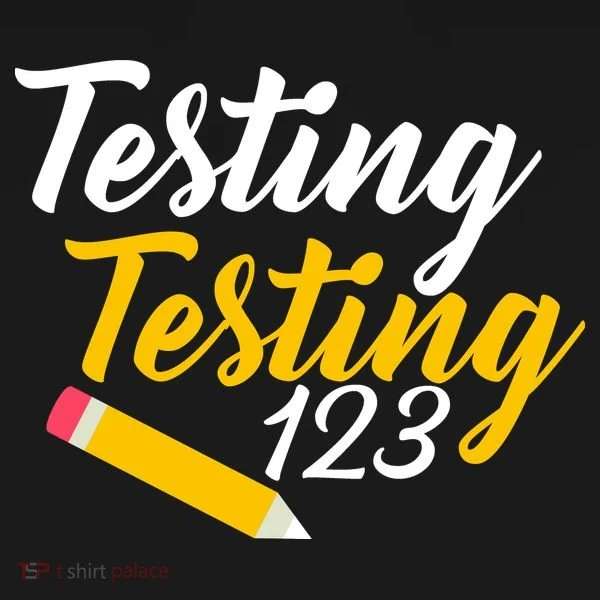 Testing Testing 123 Pencil Doggie Tank