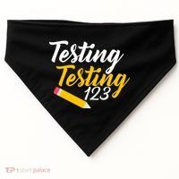 Testing Testing 123 Pencil USA-Made Doggie Bandana thumb 0