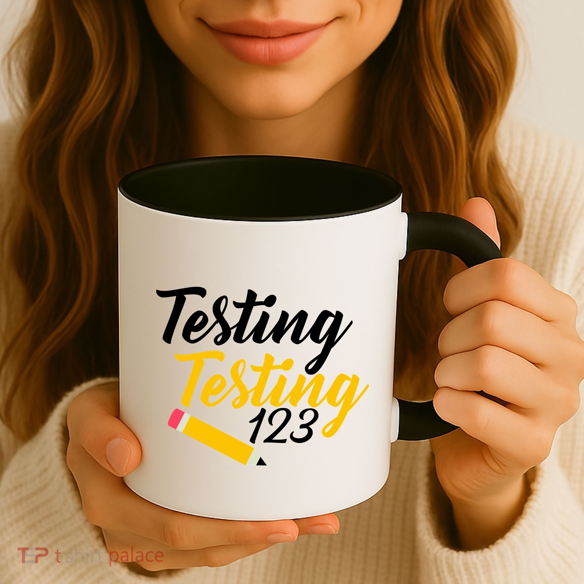 Testing Testing 123 Pencil Coffee Mug