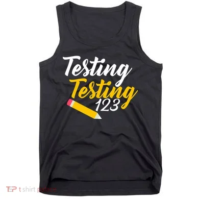 Testing Testing 123 Pencil Tank Top