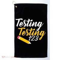 Testing Testing 123 Pencil Golf Towel thumb 0