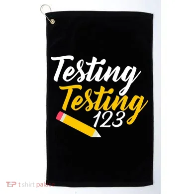 Testing Testing 123 Pencil Golf Towel