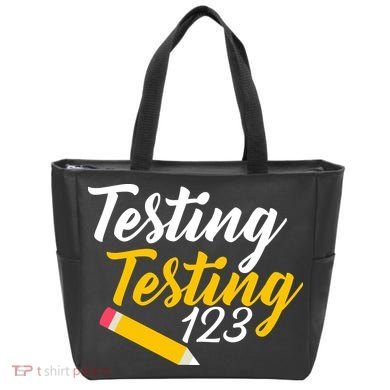 Testing Testing 123 Pencil Tote Bag