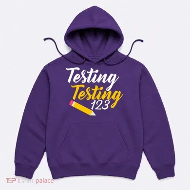 Testing Testing 123 Pencil Hoodie
