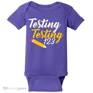 Testing Testing 123 Pencil Baby Bodysuit