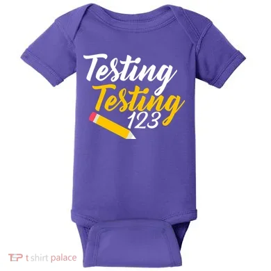 Testing Testing 123 Pencil Baby Bodysuit