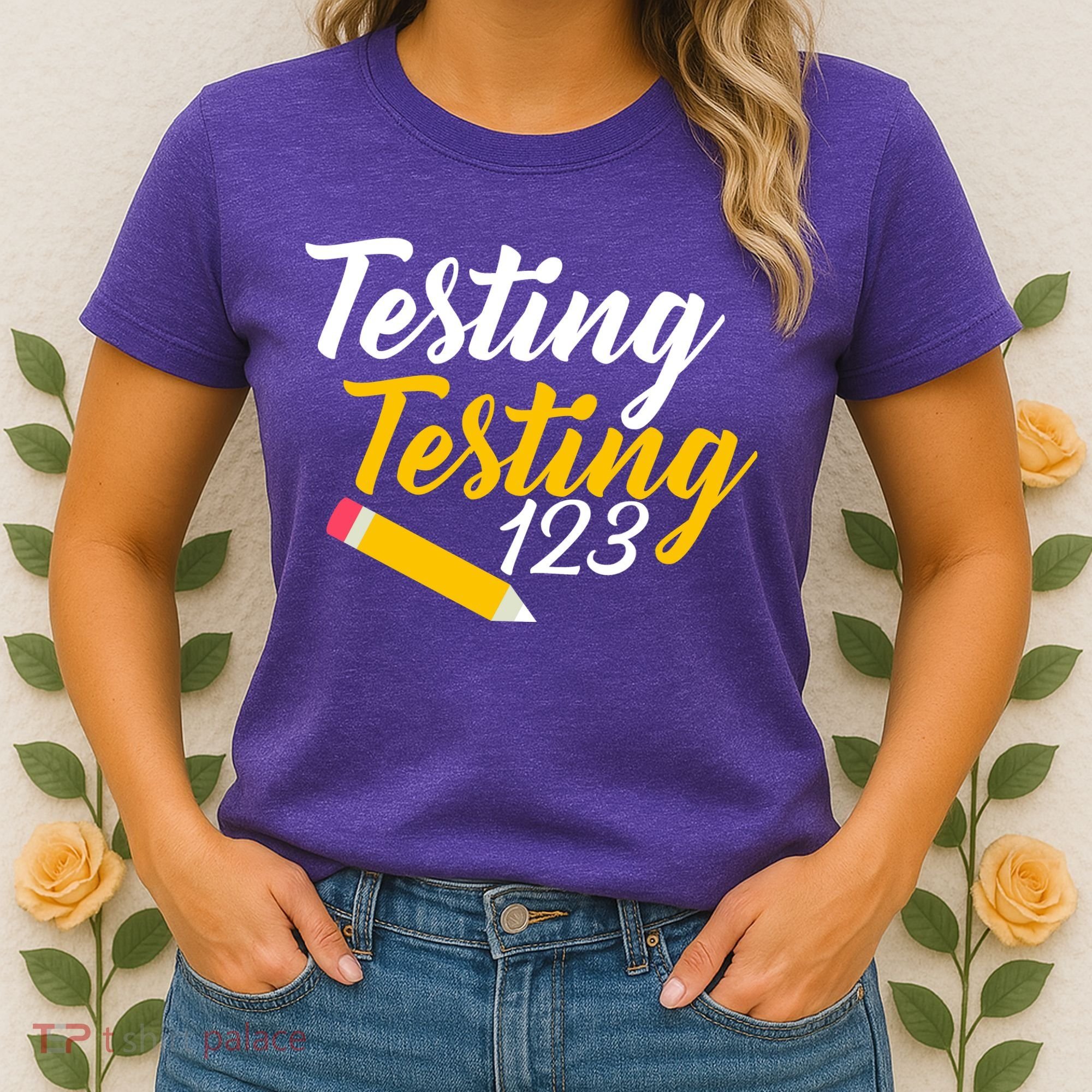 Testing Testing 123 Pencil Women's T-Shirt