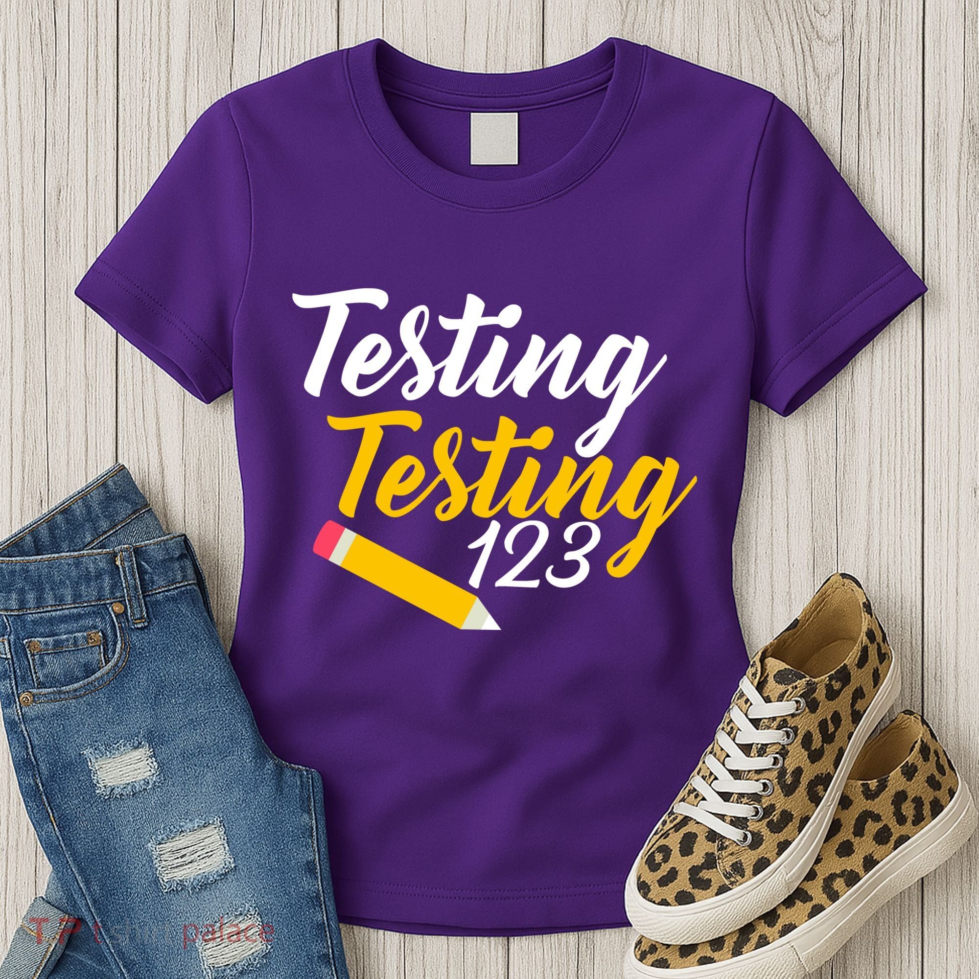 Testing Testing 123 Pencil Women's T-Shirt