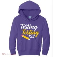 Testing Testing 123 Pencil Kids Hoodie thumb 0