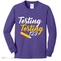 Testing Testing 123 Pencil Kids Long Sleeve Shirt thumb 0