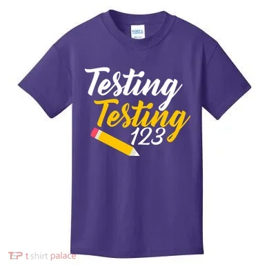 Testing Testing 123 Pencil Kids T-Shirt