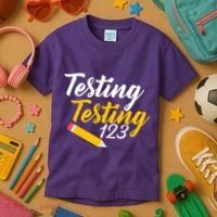 Testing Testing 123 Pencil Kids T-Shirt thumb 3