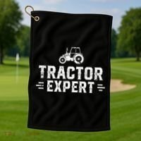 Tractor Expert Tractor Driver Farmer Tractor Gift Golf Towel thumb 1