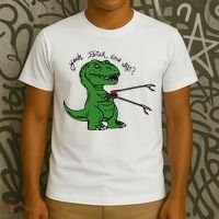TRex Evolved T Rex With Grabbers T-Shirt thumb 3