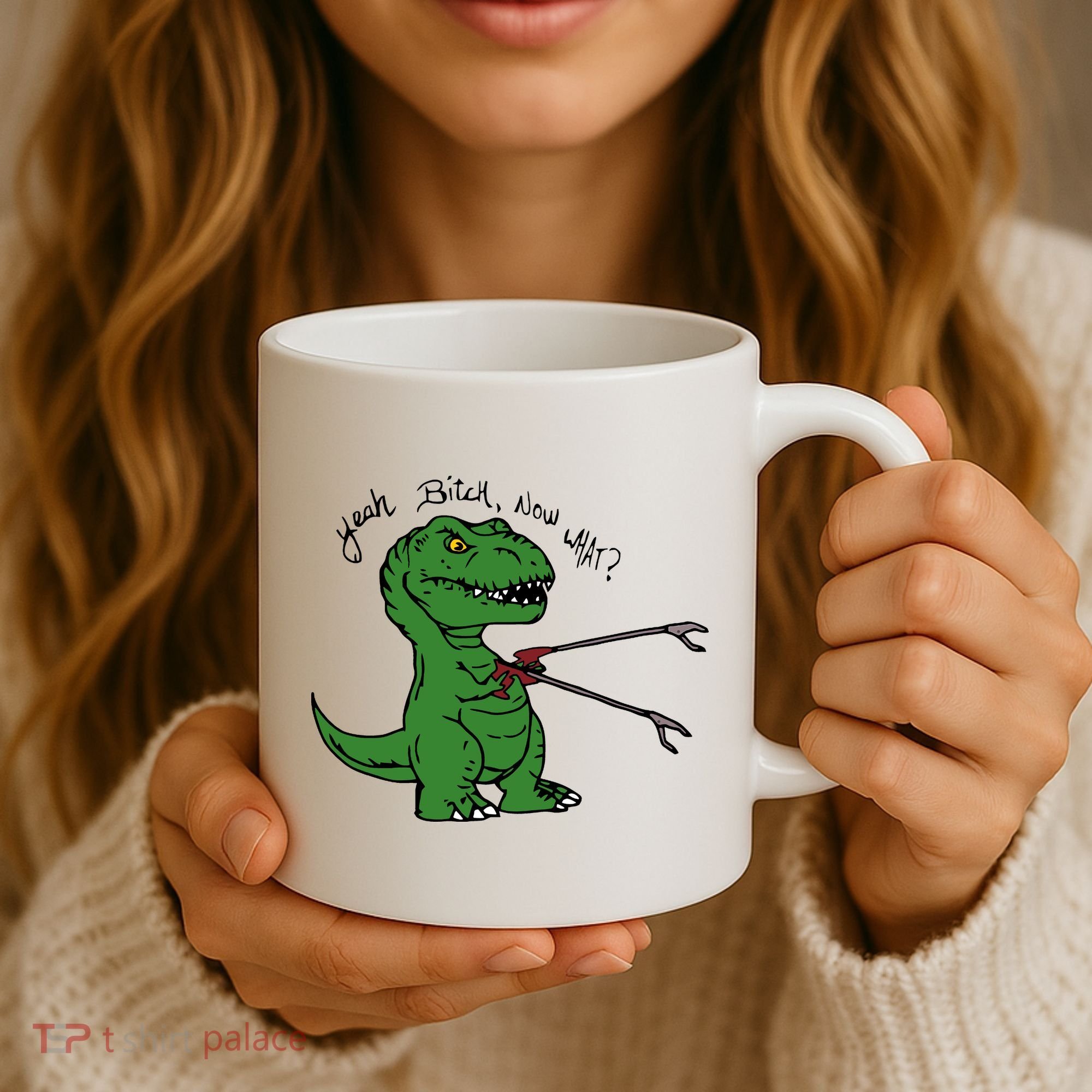 TRex Evolved T Rex With Grabbers Coffee Mug
