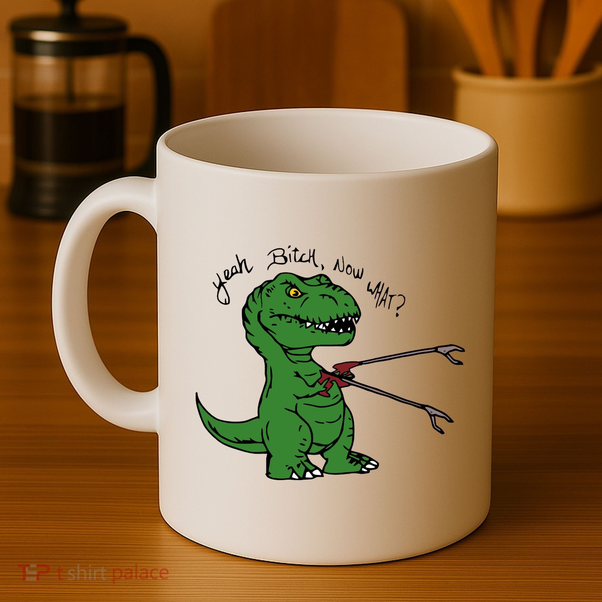 TRex Evolved T Rex With Grabbers Coffee Mug