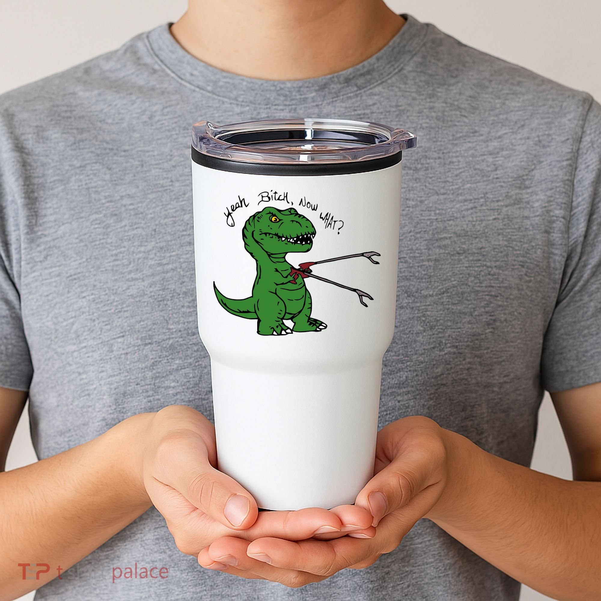 TRex Evolved T Rex With Grabbers Tumbler