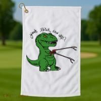 TRex Evolved T Rex With Grabbers Golf Towel thumb 1