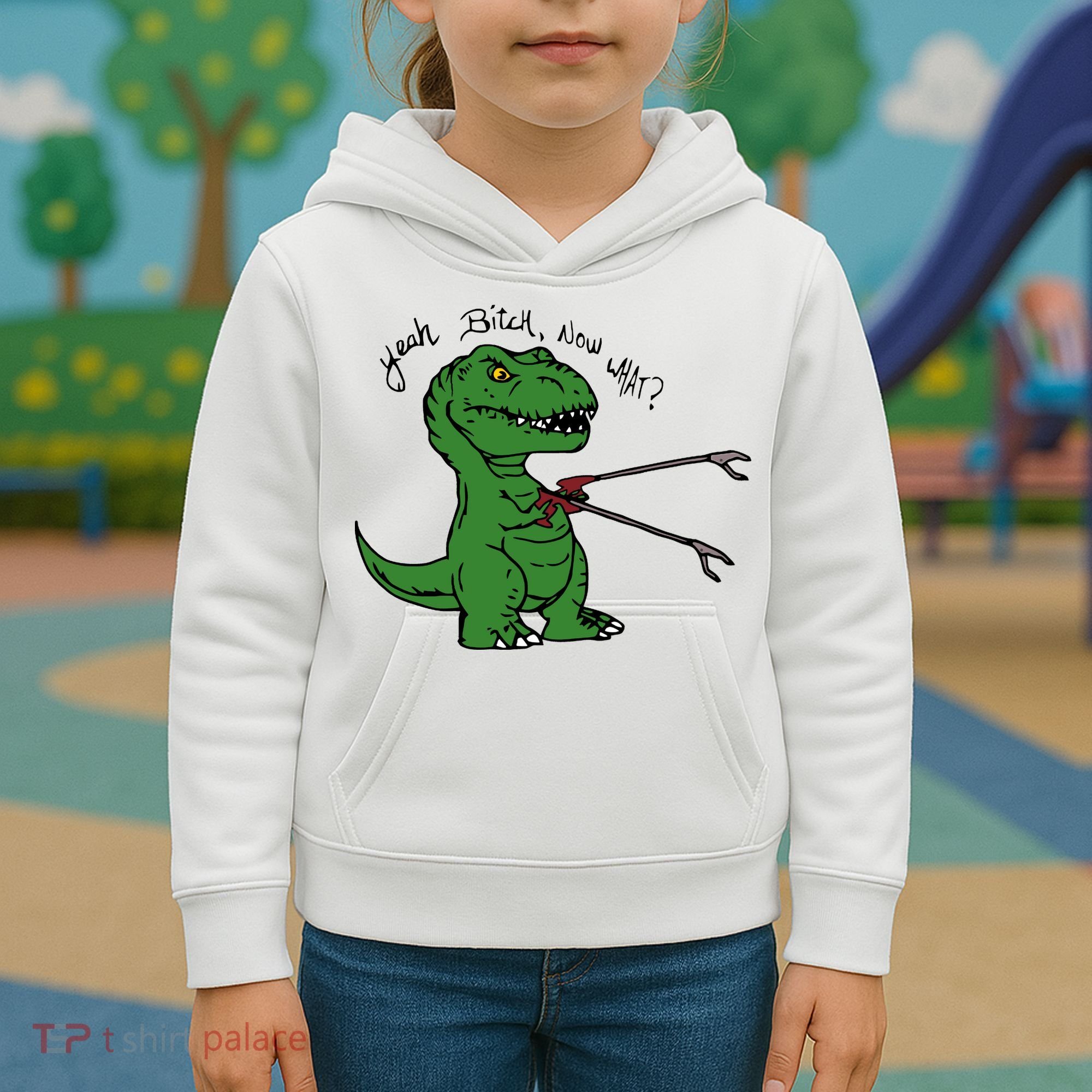 TRex Evolved T Rex With Grabbers Kids Hoodie