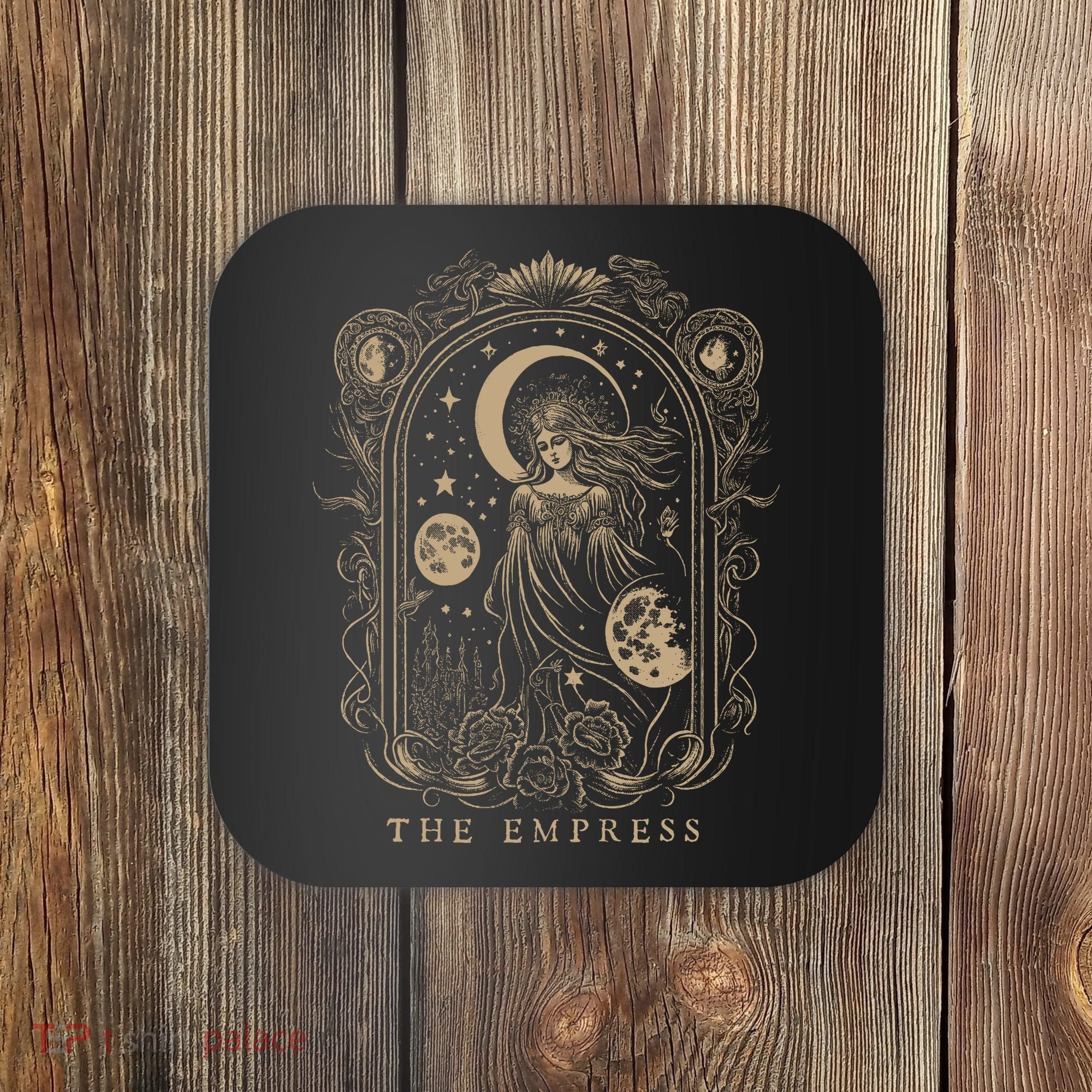 The Empress Tarot Card Goth Emo Occult Coaster