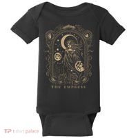 The Empress Tarot Card Goth Emo Occult Baby Bodysuit thumb 0