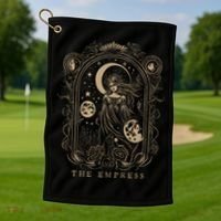 The Empress Tarot Card Goth Emo Occult Golf Towel thumb 1