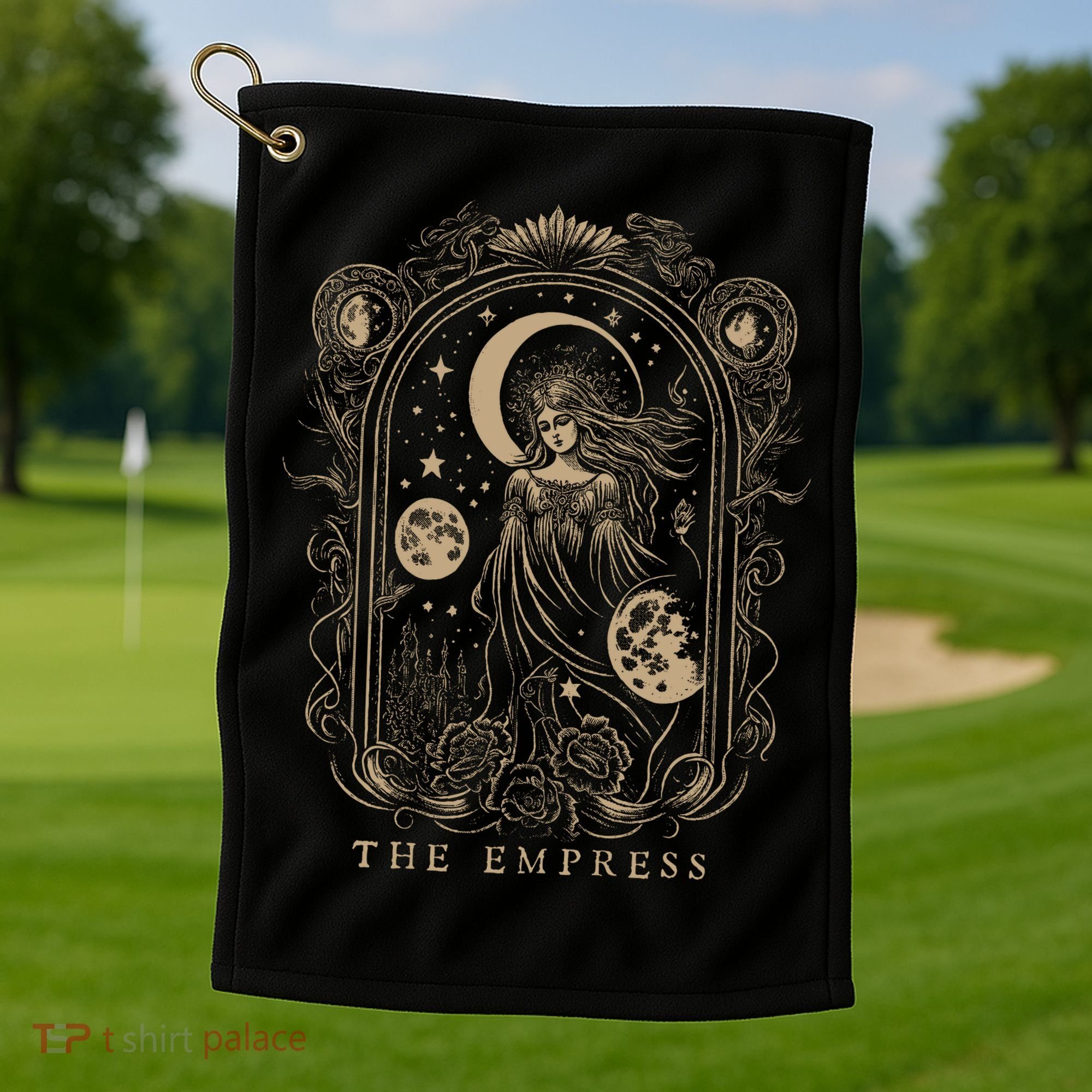 The Empress Tarot Card Goth Emo Occult Golf Towel