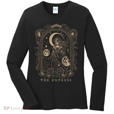 The Empress Tarot Card Goth Emo Occult Women's Long Sleeve Shirt
