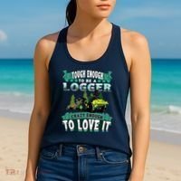 Tough Enough To Be A Logger For Skidder Drivers Women's Tank Top thumb 2