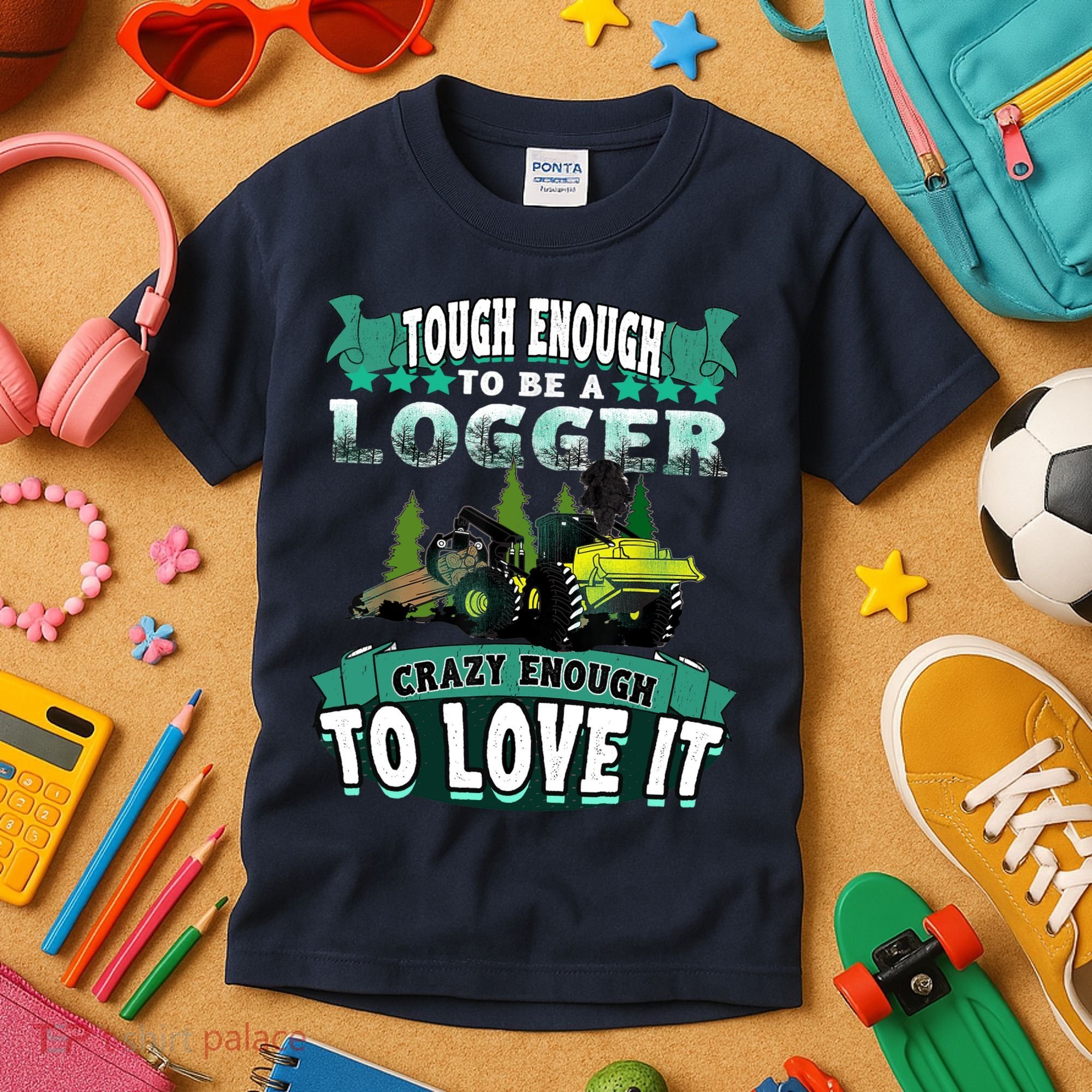 Tough Enough To Be A Logger For Skidder Drivers Kids T-Shirt