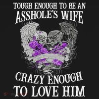 TOUGH ENOUGH TO BE AN ASSHOLE WIFE,CRAZY ENOUGH TO LOVE HIM Women's Hoodie thumb 2