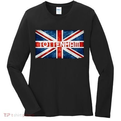 Tottenham England UK Flag Women's Long Sleeve Shirt