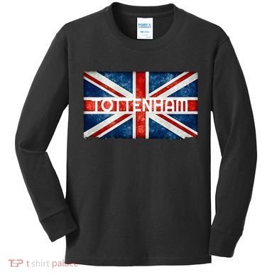 Tottenham England UK Flag Kids Long Sleeve Shirt