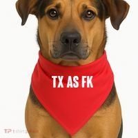 Texas As Fk USA-Made Doggie Bandana thumb 1