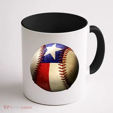 Texas Baseball Coffee Mug back