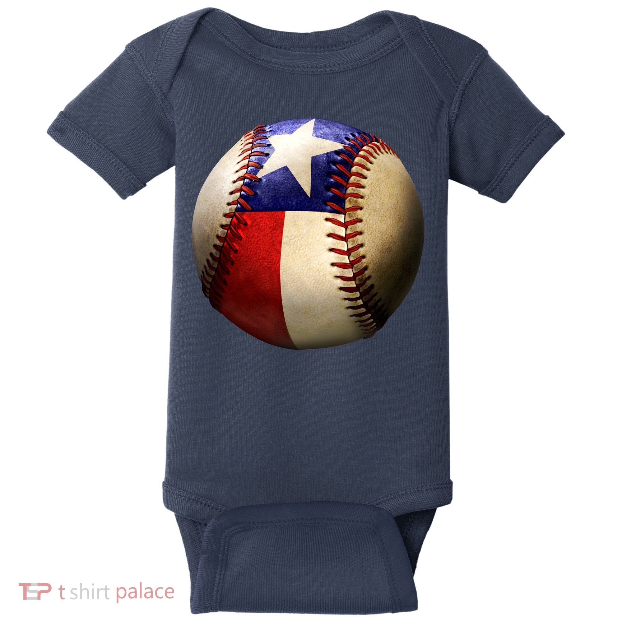 Texas Baseball Baby Bodysuit