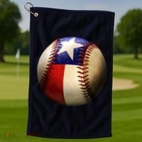 Texas Baseball Golf Towel thumb 1