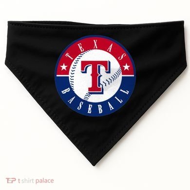 Texas Baseball Fan Vintage USA-Made Doggie Bandana