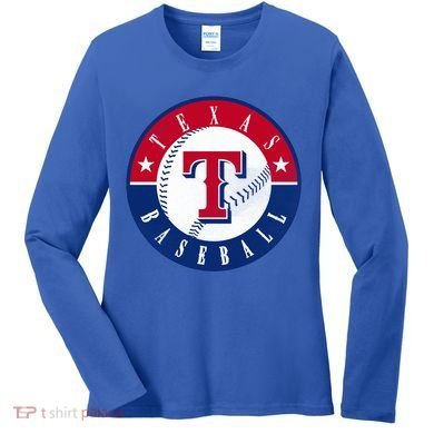Texas Baseball Fan Vintage Women's Long Sleeve Shirt