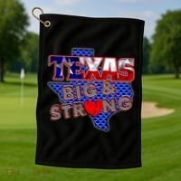 Texas Big and Strong Golf Towel thumb 1