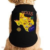 Texas Cartoon Map Doggie Tank thumb 0