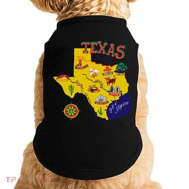 Texas Cartoon Map Doggie Tank